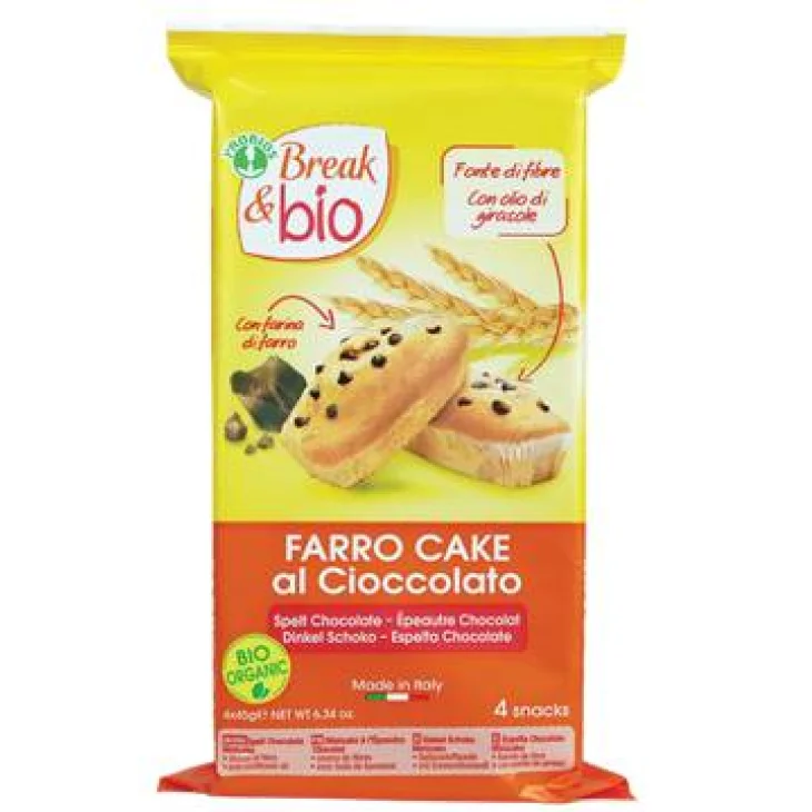 Break&Bio Farro Cake al Cioccolato Biologico 4 x 45 g