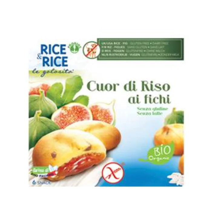 Rice&Rice Cuor di Riso ai Fichi Snack biologico senza glutine 200 g