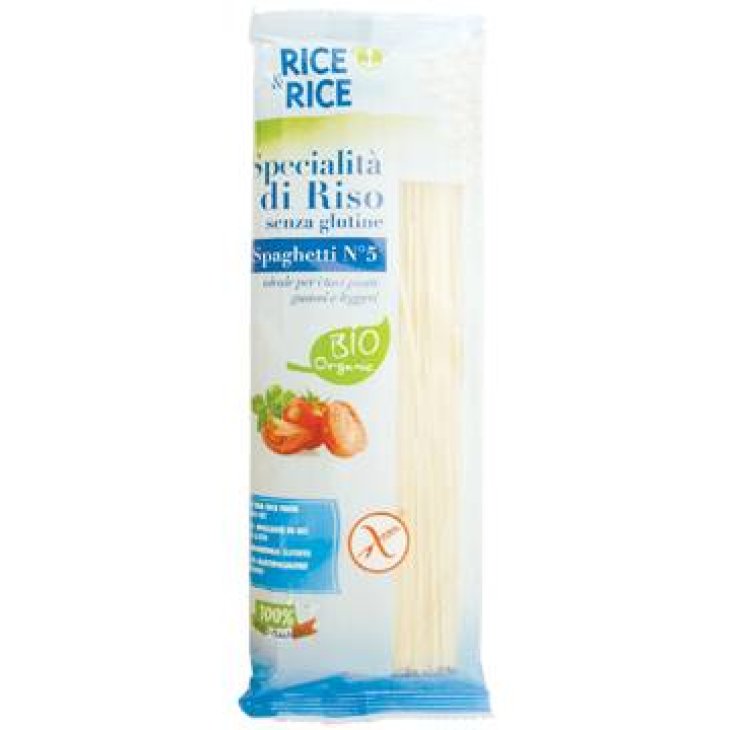 Rice&Rice Spaghetti Pasta di Riso Biologica Integrale Prodotto senza glutine 250 g