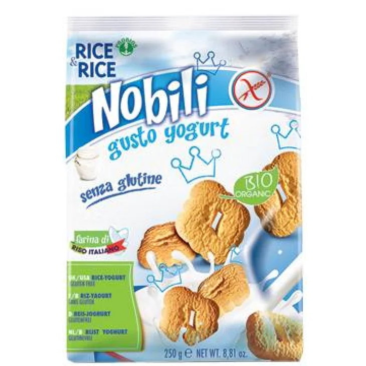 Rice&Rice Nobili Biscotti di riso allo yogurt biologici e senza glutine 250 g