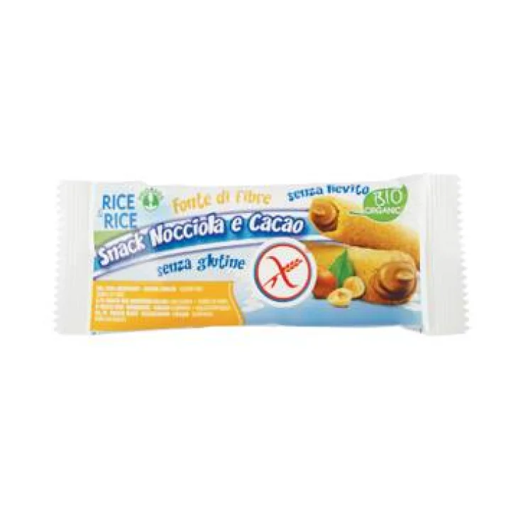 Rice&Rice Snack di Riso alla Nocciola e Cacao Prodotto Bio senza glutine 25 g