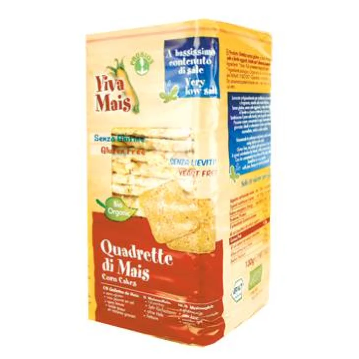 Viva Mais Quadrette di Mais Senza Sale Gallette Biologiche Senza Glutine