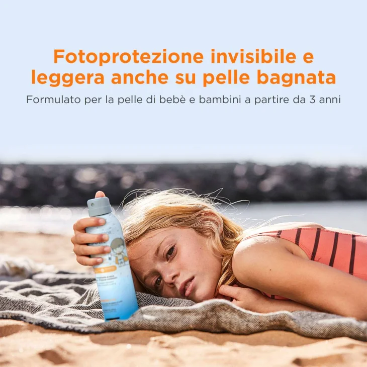 Isdin Fotoprotector Pediatrics Wet Skin Transparent Spray Protezione Solare 50 per Bambini 250 ml