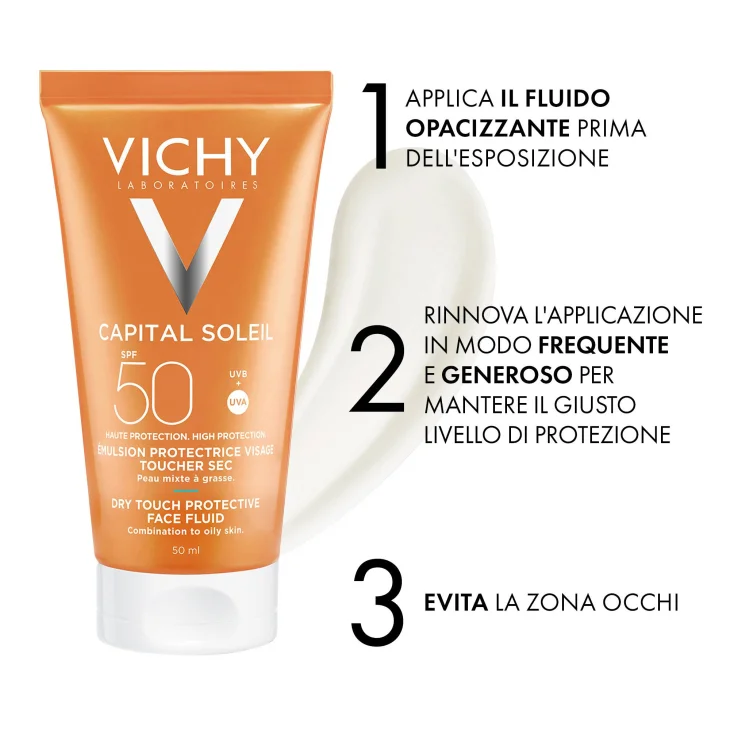 Vichy Capital Soleil Dry Touch Crema solare per il viso SPF50 50 ml