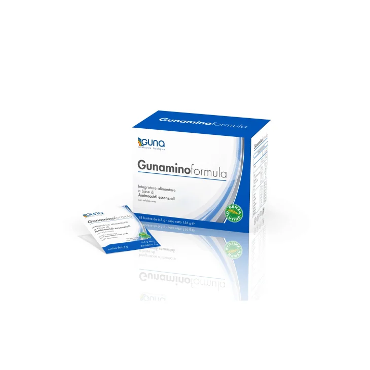Gunamino Formula Integratore di Aminoacidi Essenziali 24 bustine x 6,5 g