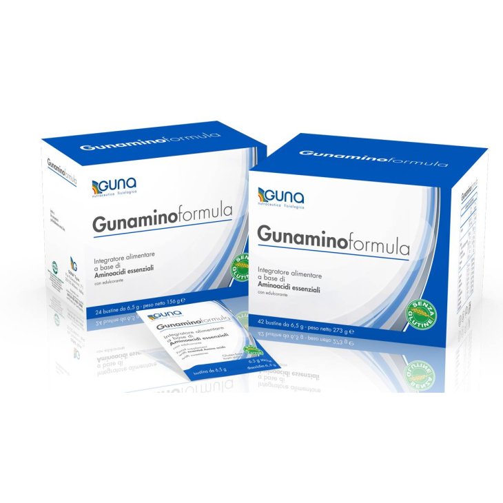 Gunamino Formula Integratore di Aminoacidi Essenziali 24 bustine x 6,5 g