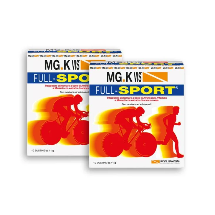 MGK Vis Full Sport Integratore Sali Minerali, Amminoacidi, Zuccheri 10 bustine x 11 g