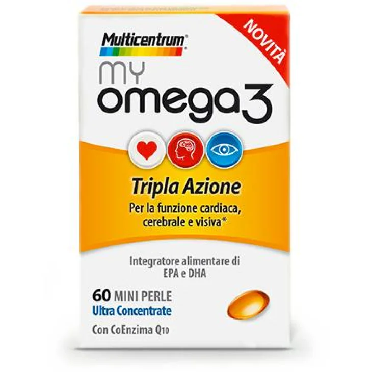 Multicentrum MyOmega3 Integratore di Omega3 EPA e DHA 60 perle