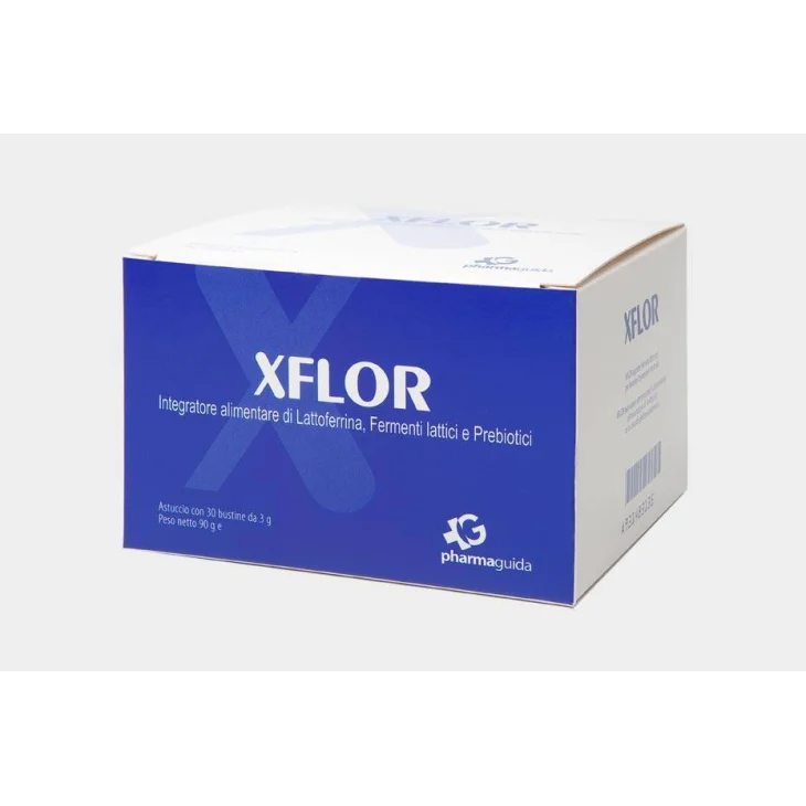 Pharmaguida Xflor Bustine Integratore Fermenti Lattici e Lattoferrina 30 bustine