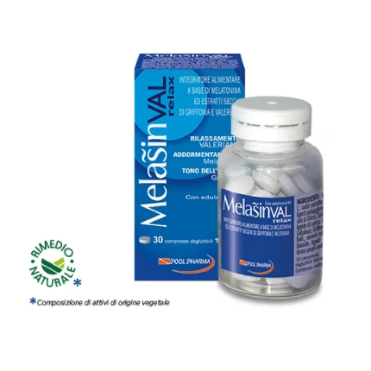 Pool Pharma Melasin-Val Integratore per il Sonno 30 compresse