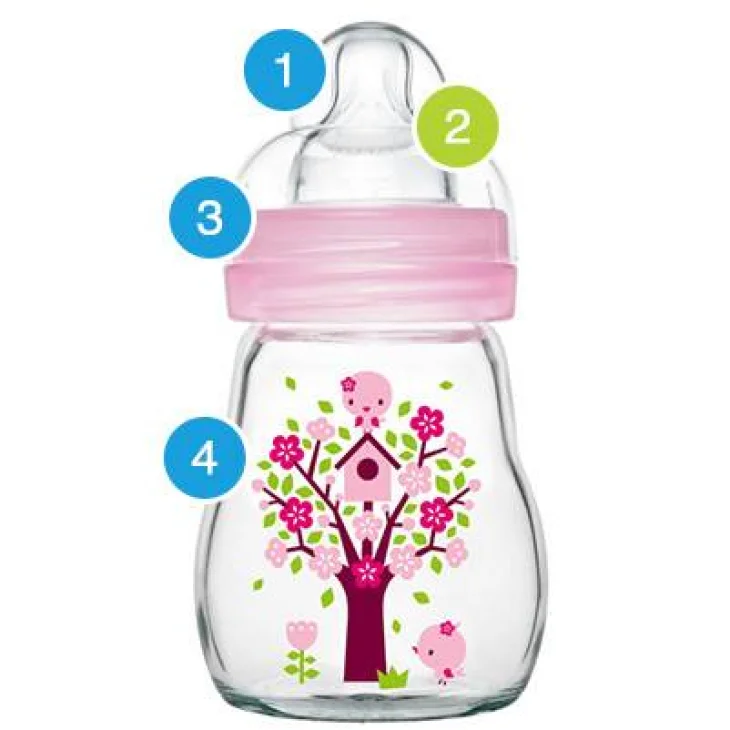 Mam Feel Good Biberon Vetro 0+ Mesi 170 ml