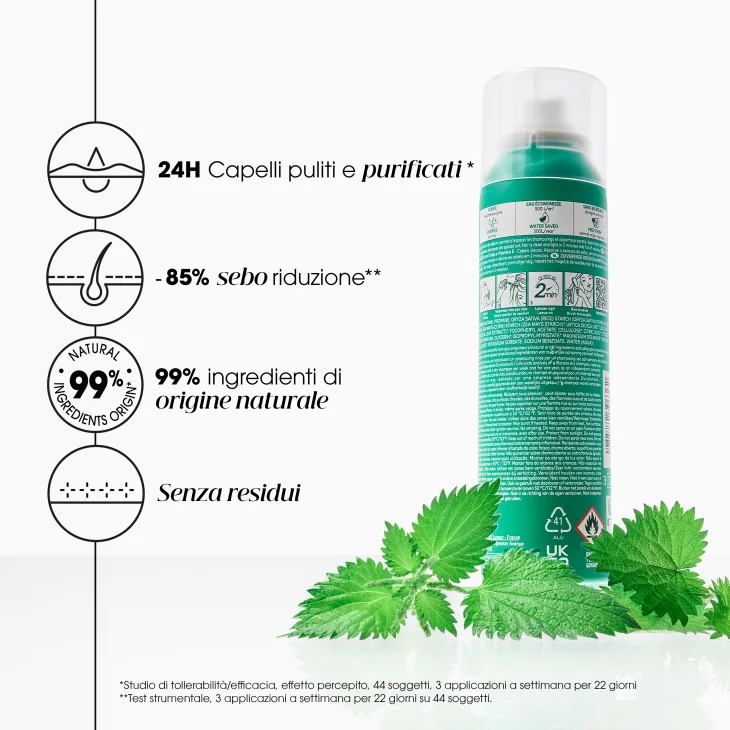 Klorane Shampoo Secco Purificante All'Estratto di Ortica e Vitamina E 150 ml Klorane Shampoo Secco Purificante All'Estratto di Ortica e Vitamina E 150 ml