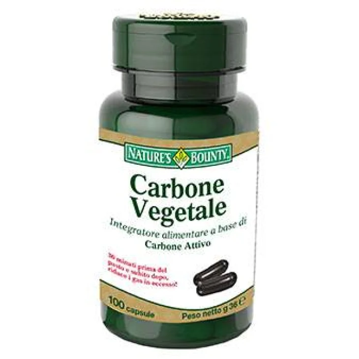Nature's Bounty Carbone Vegetale Integratore Anti Gonfiore Addominale