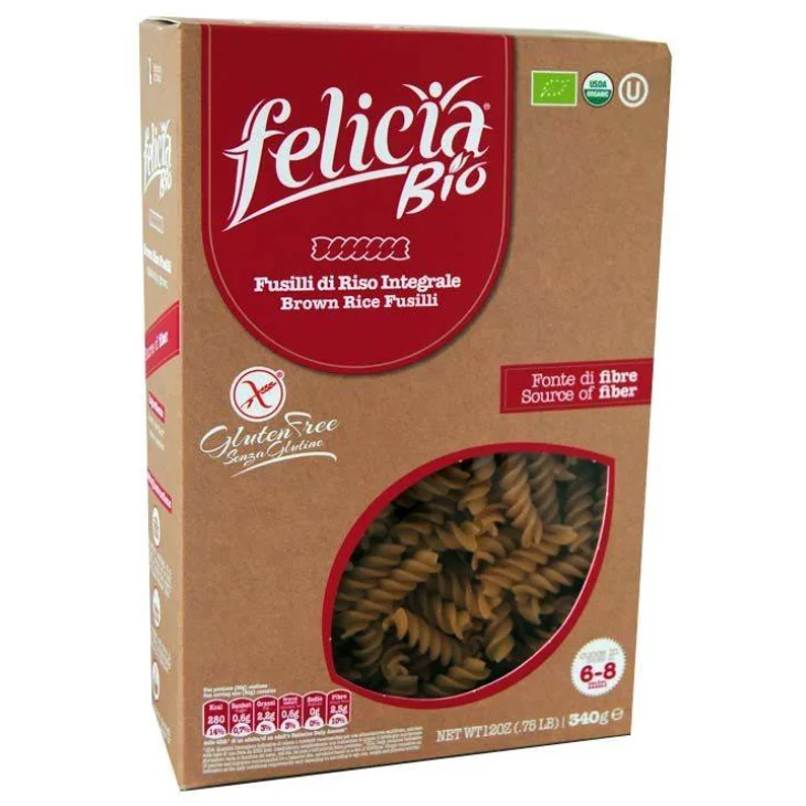 Felicia Bio Fusilli Pasta al Riso Integrale Senza Glutine
