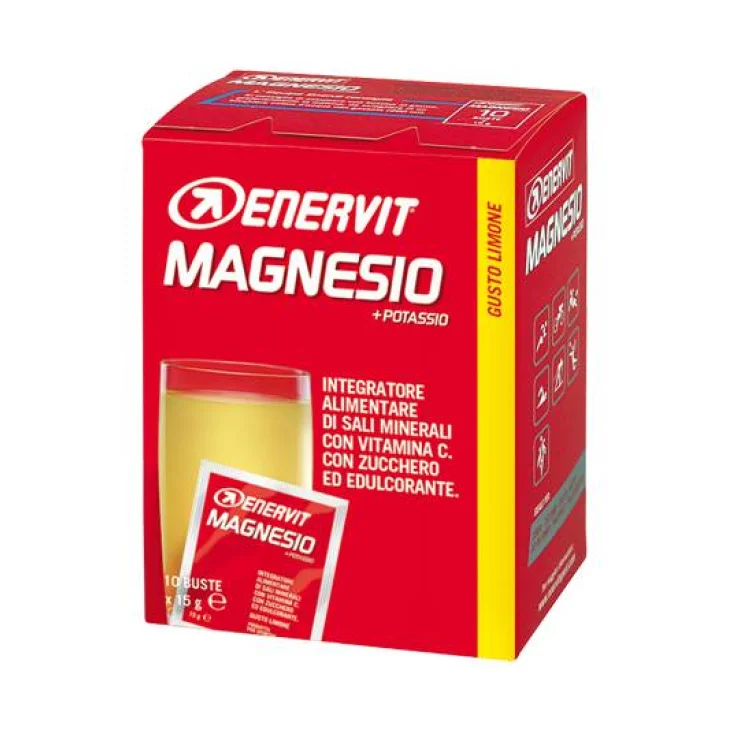 Enervit Magnesio e Potassio Integratore di sali minerali per sportivi 2 x 10 bustine