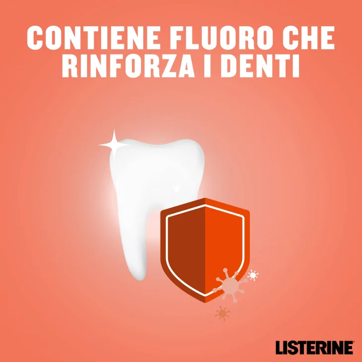 Listerine Collutorio, Bambini, Smart Rinse Kids, Senza Alcol e Senza Zucchero, Frutti Rossi, 500ml
