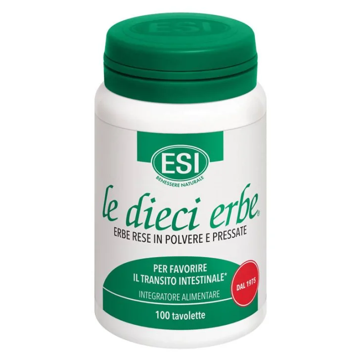 ESI Le Dieci Erbe Integratore per il transito intestinale 100 tavolette