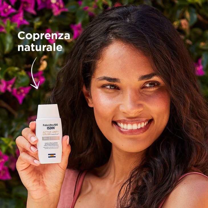 Isdin FotoUltra100 Active Unify COLOR Fusion Fluid Crema per Macchie sulla Pelle SPF 50+ SPF Reale 100+