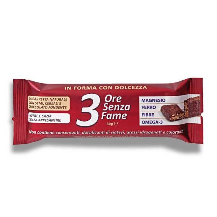 Rilevo 3 Ore Senza Fame Barretta con Semi, Cereali Naturali e Cioccolato Fondente