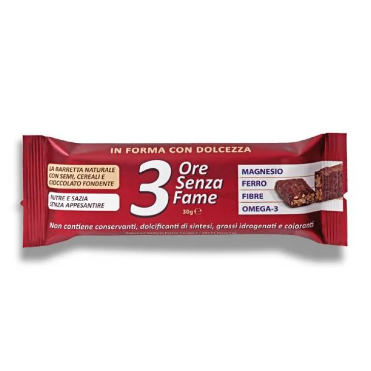 Rilevo 3 Ore Senza Fame Barretta con Semi, Cereali Naturali e Cioccolato Fondente