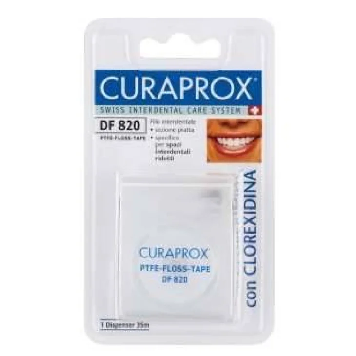 Curaprox Dental Floss Filo Interdentale per spazi ridotti tra i denti 35 metri