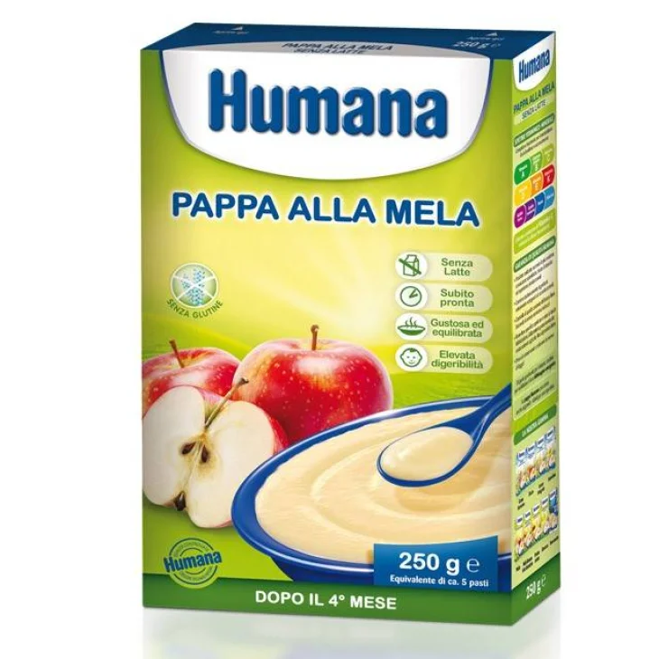 Humana Pappa lattea alla mela senza glutine e latte 250 g