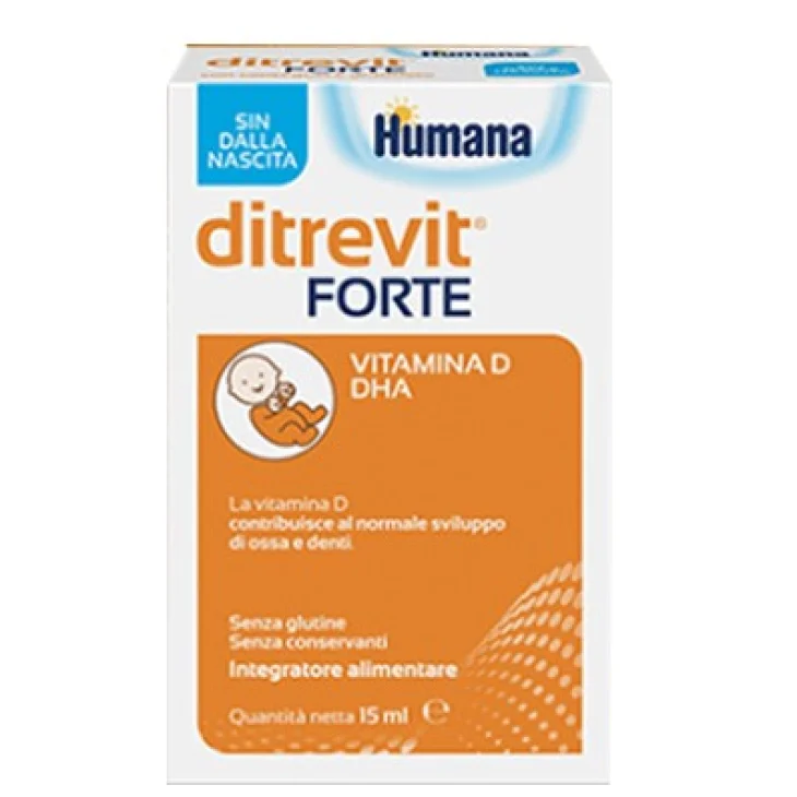 Humana Ditrevit Forte Integratore di Vitamina D e di DHA 15 ml