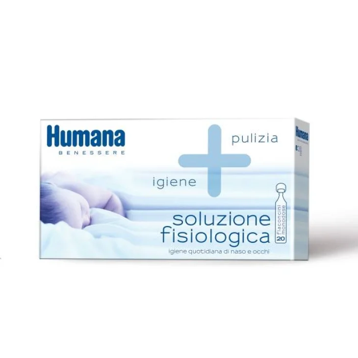 Humana Soluzione Fisiologica Monodose per l'Igiene Nasale 20 flaconcini da 5 ml