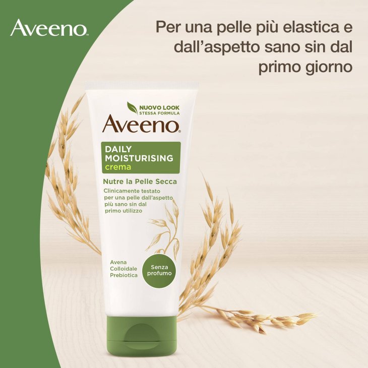 Aveeno Crema Idratante Daily Moisturising da Pelli Normali a Secche anche Pelli Sensibili Senza Profumo 200ml