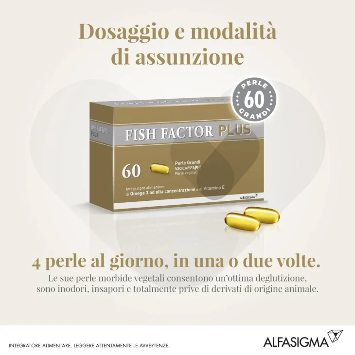 Fish Factor Plus Integratore per il Colesterolo 60 Perle Grandi