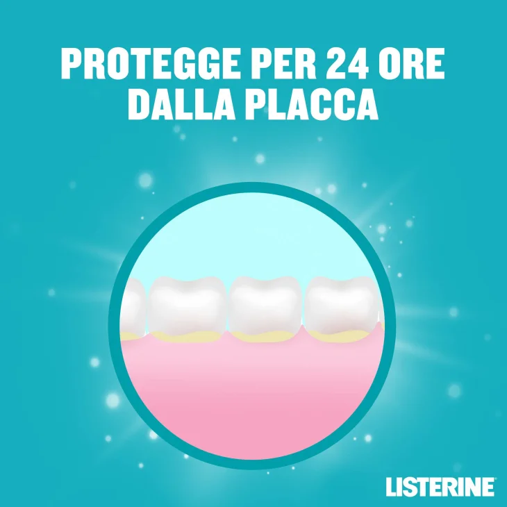 Listerine Collutorio Coolmint a Base di Oli Essenziali Antibatterici di Menta, Timo, Betulla, Eucalipto 500ml