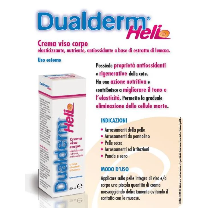 Homeo Pharm Dualderm Heli Crema Elasticizzante Viso Corpo all'Estratto di Lumaca