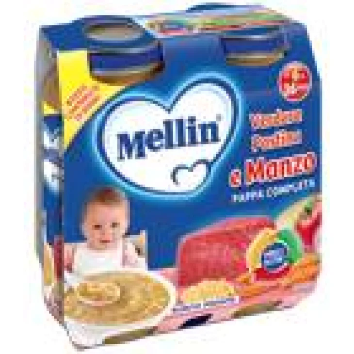 Mellin Pappa Completa Verdure Pastina e Manzo