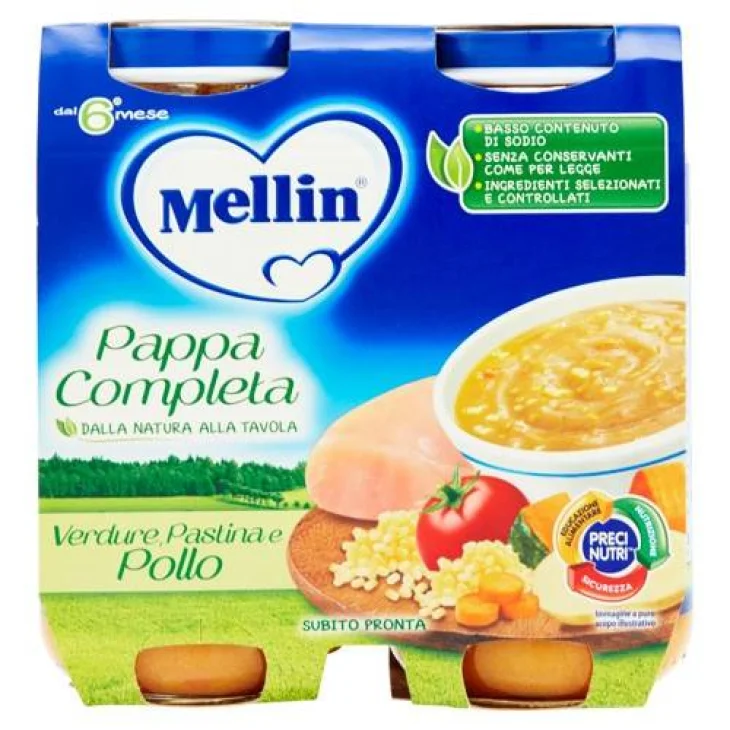 Mellin Pappa Completa Verdura Pastina e Pollo