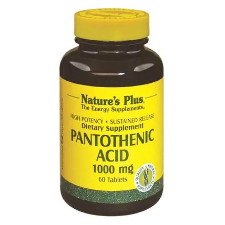 Nature's Plus Acido Pantotenico mg 1000 Integratore Vitaminico