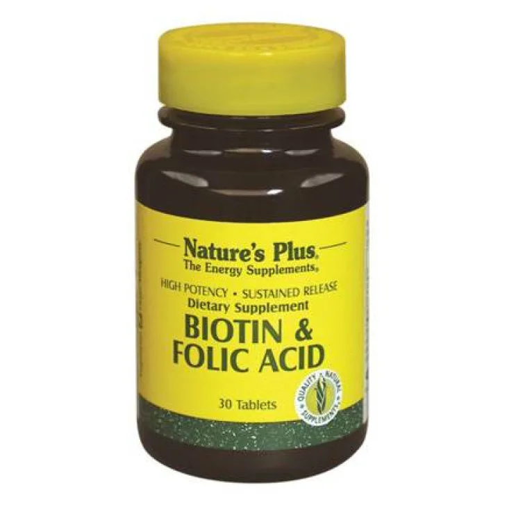 Nature's Plus Biotina con Acido Folico Integratore Vitaminico