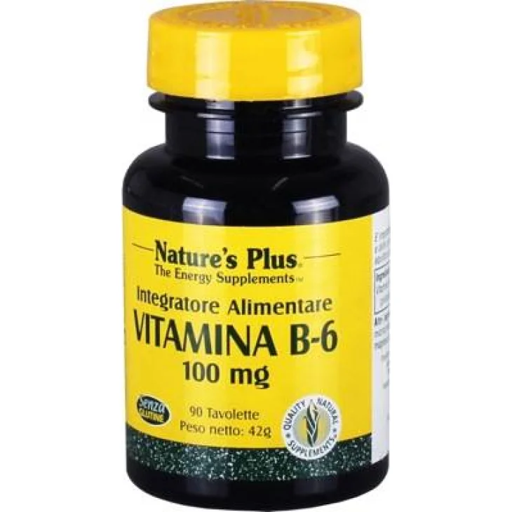 Nature's Plus Vitamina B6-Piridossina mg 100 Integratore per la Pelle