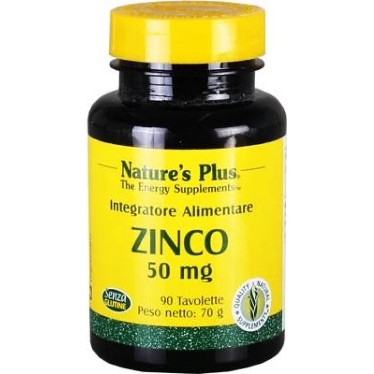 Nature's Plus Zinco Chelato mg 50 Integratore di Minerali