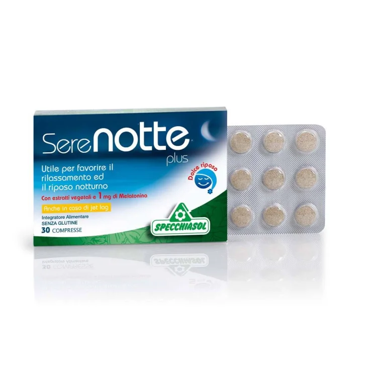 Specchiasol Serenotte Plus Integratore con Melatonina per il Sonno