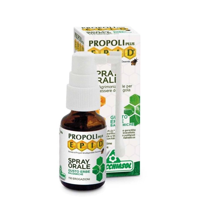 Specchiasol Propoli Plus Epid Spray Orale per la Gola con Agrimonia al Gusto Erbe Balsamiche