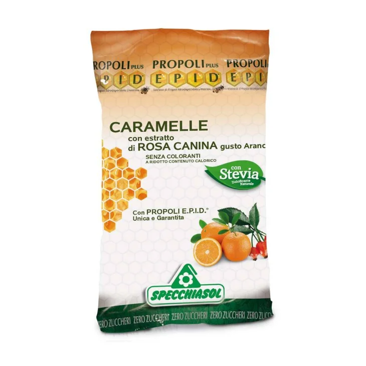 Specchiasol Propoli Plus Epid Caramelle alla Rosa Canina Gusto Arancio