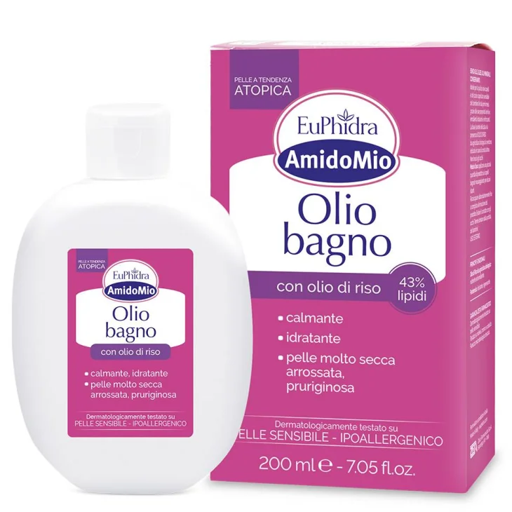 Euphidra AmidoMio Olio Bagno Detergente ai Lipidi 200 ml