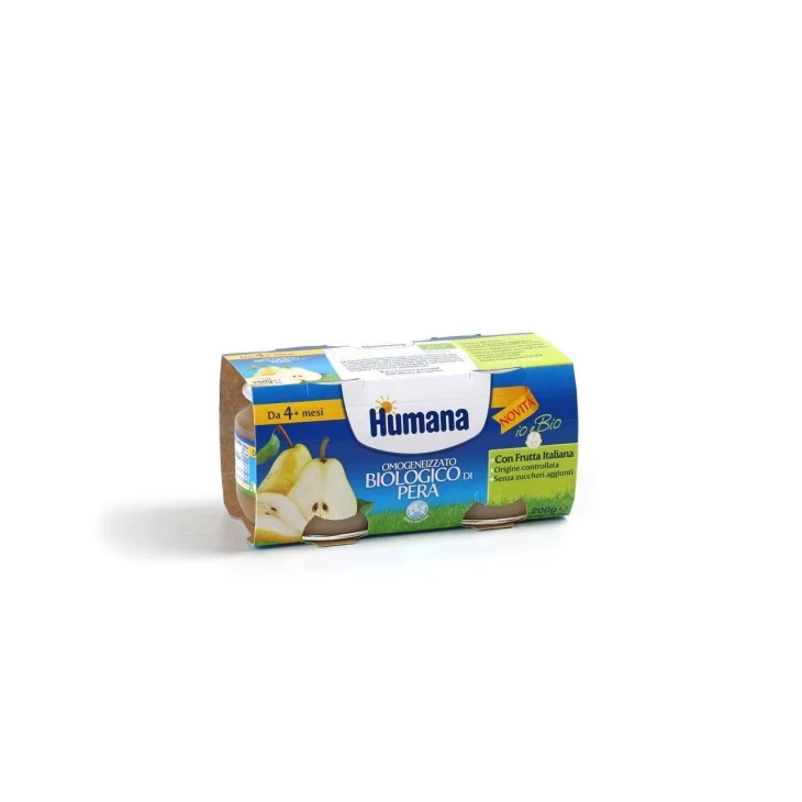 Humana Omogeneizzato Biologico Gusto Pera 2 x 100 g