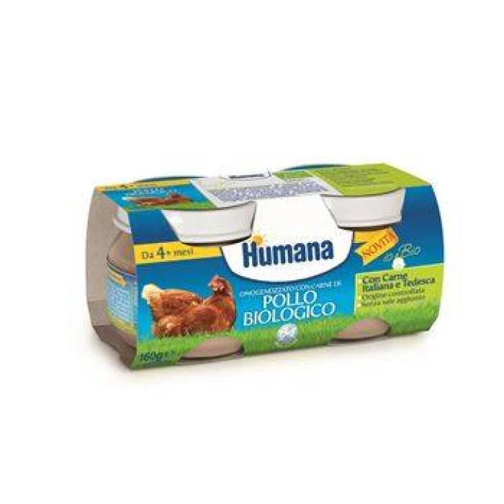 Humana Omogeneizzato Biologico Gusto Pollo 2 x 80 g