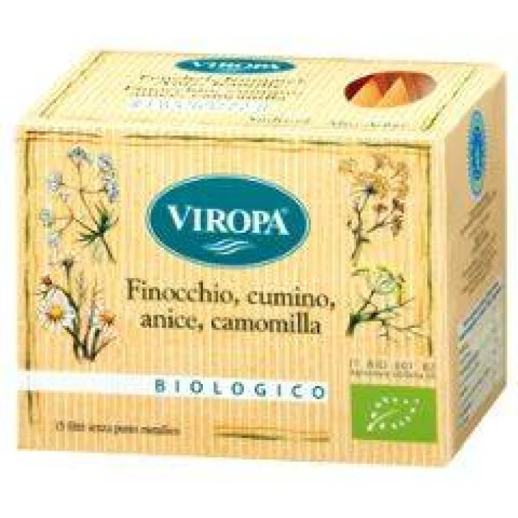 Viropa Finocchio Cumino Anice Camomilla Infuso Bio 15 bustine