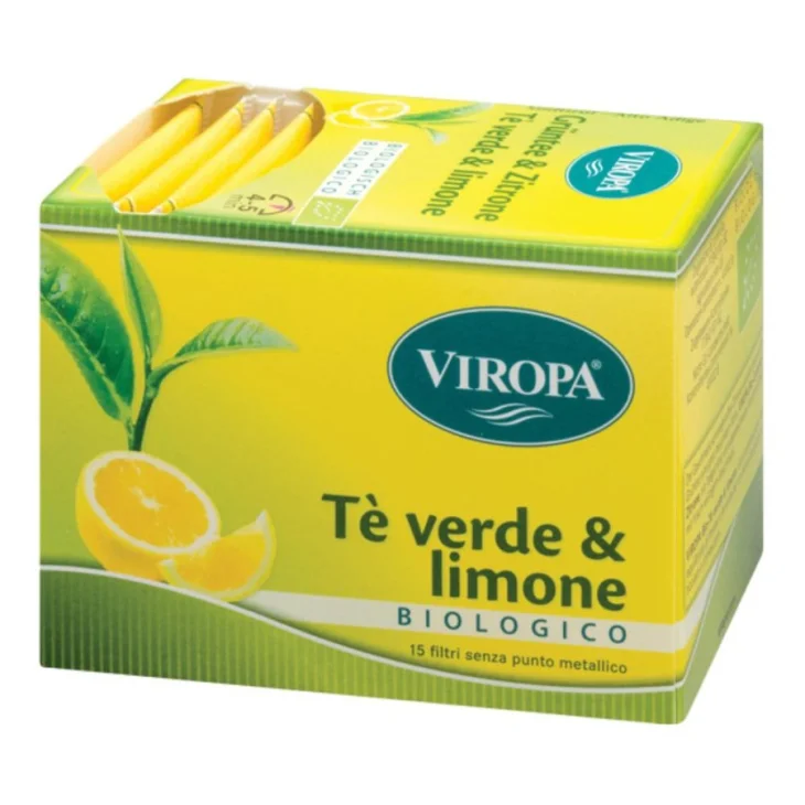 Viropa T&egrave; Verde Limone Bio Infuso Rinfrescante 15 Filtri