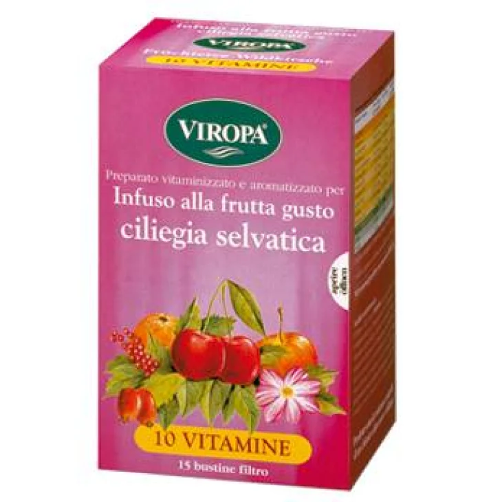 Viropa 10 Vitamine Infuso alla Frutta Gusto Ciliegia Selvatica
