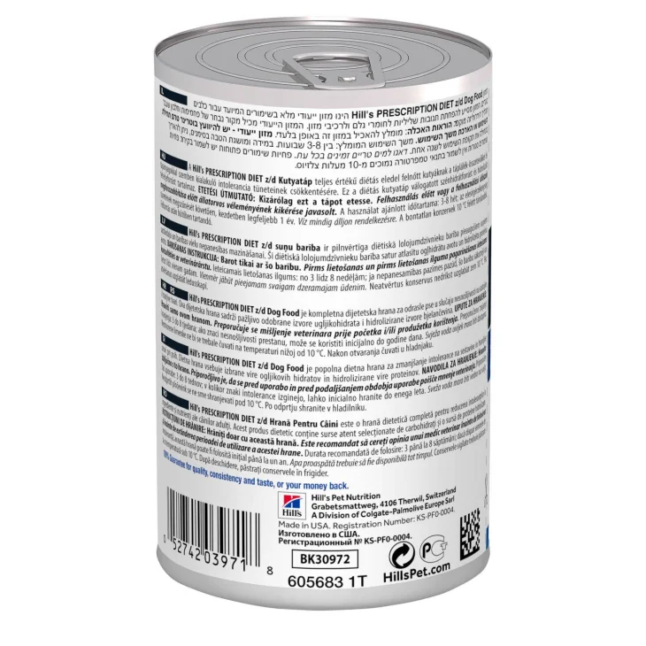 Hill's Prescription Diet Z/D Canine Cibo Umido per Cani 370 g