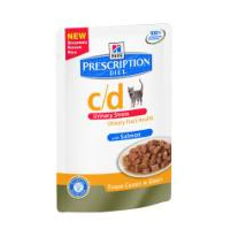 Hill's Prescription Diet C/D Feline Urinary Stress Cibo Umido per Gatti Gusto Salmone