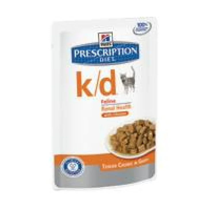 Hill's Prescription Diet K/D Feline Teneri Bocconcini Gusto Pollo Cibo Umido per Gatti